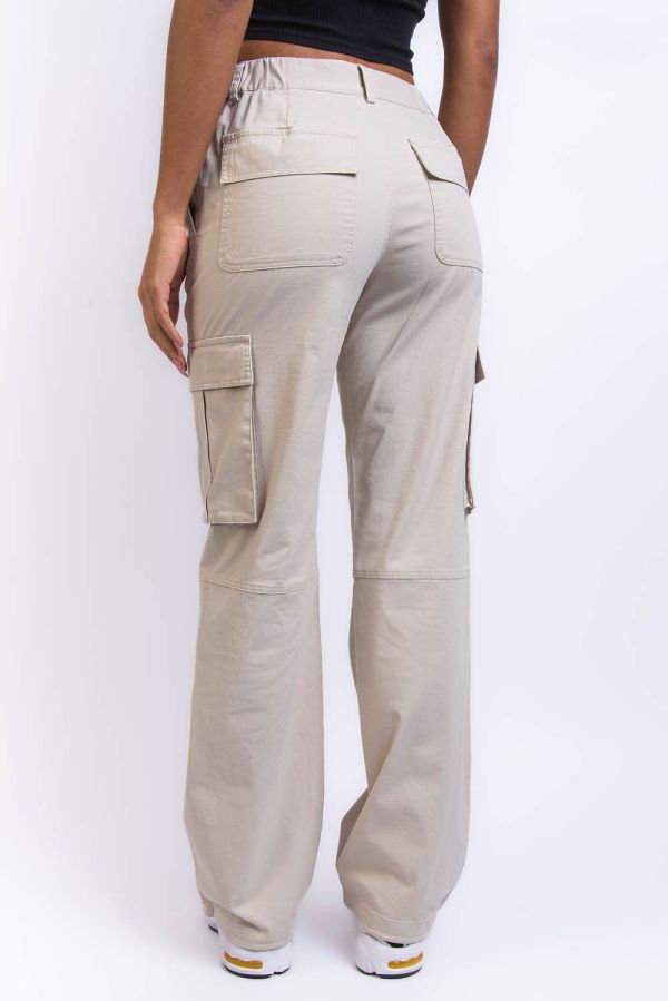 Cargo Broek Met Middelhoge Taille - Denver Beige