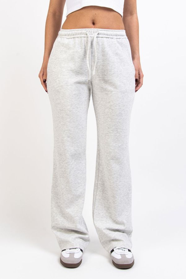 Mid Waist Loungebyxor- Eyla Light Grey Melange